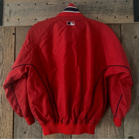 Boy’s M 10/12 MAJESTIC Authentic Collection MLB RED SOX Dugout Zip Up Red Jacket - Picture 7 of 16